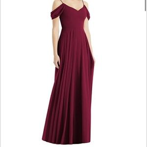 Dessy Cabernet Chiffon Bridesmaids Dress Size 6 NEVER ALTERED